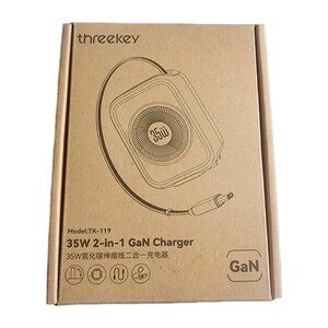 ThreeKey 35W 2-in-1 USB-C GaN Wall Plug Charger